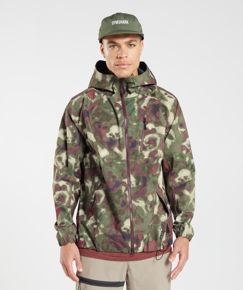 Men\'s Gymshark Retake Jackets Camo | CA 86A3N1